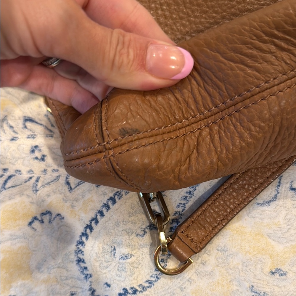 Tory Burch Brown Gold Shoulder Bag with Chain Strap - Picture 4 of 5